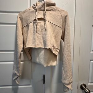 Gymshark Beige Cropped Hoodie